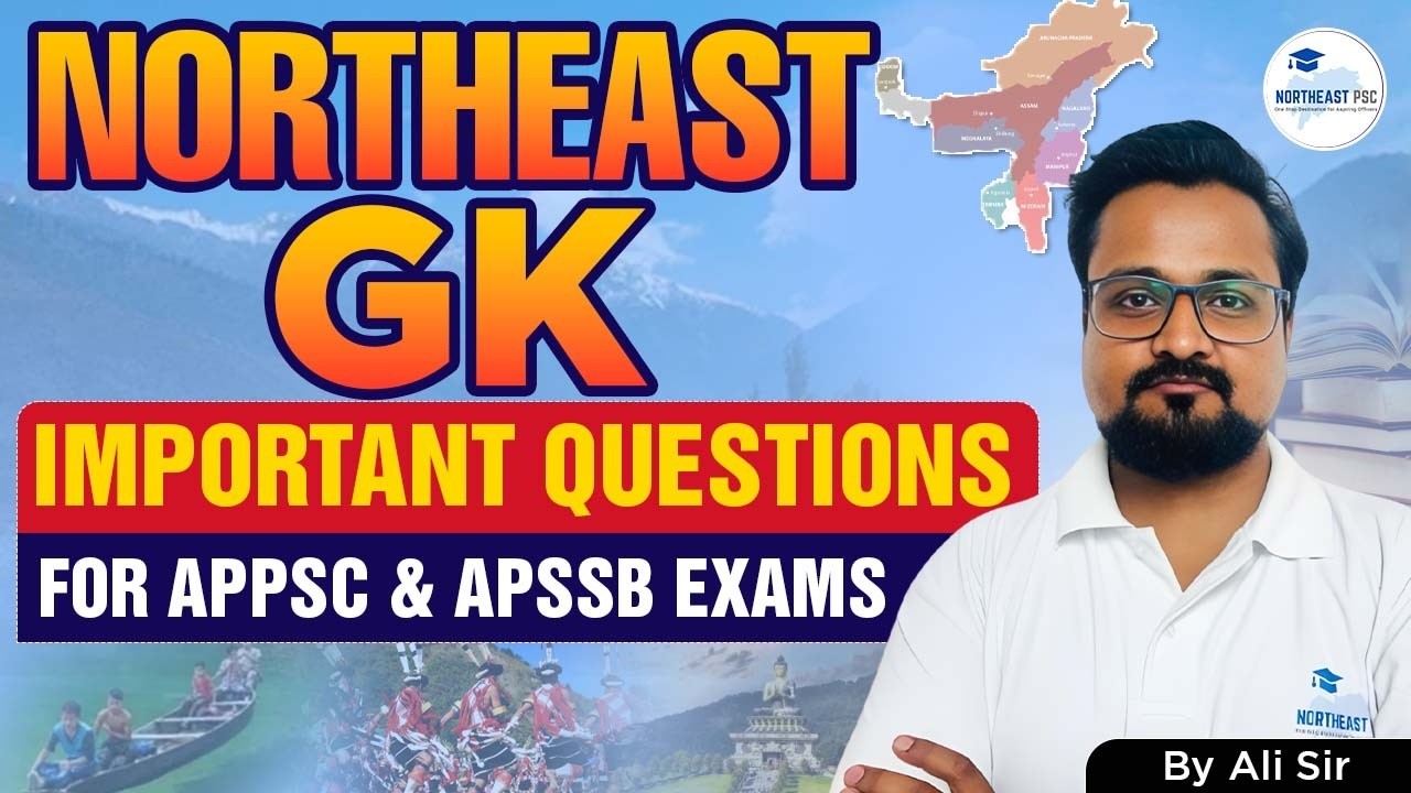 Most Important Northeast GK MCQs L1 #appscce #appsc #apssb