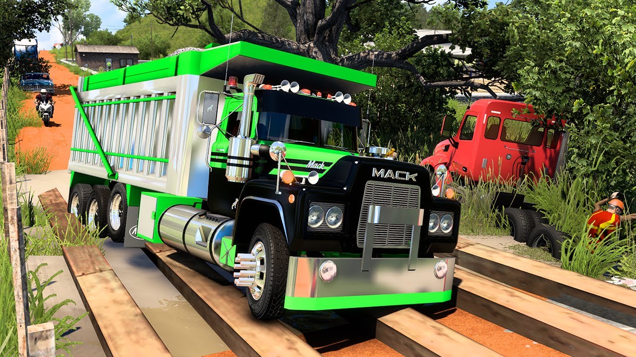 LAS MEJORES VOLQUETAS MACK R600 DE República Dominicana LA CARRETERA MAS LODOSA | ATS Mods 1.43