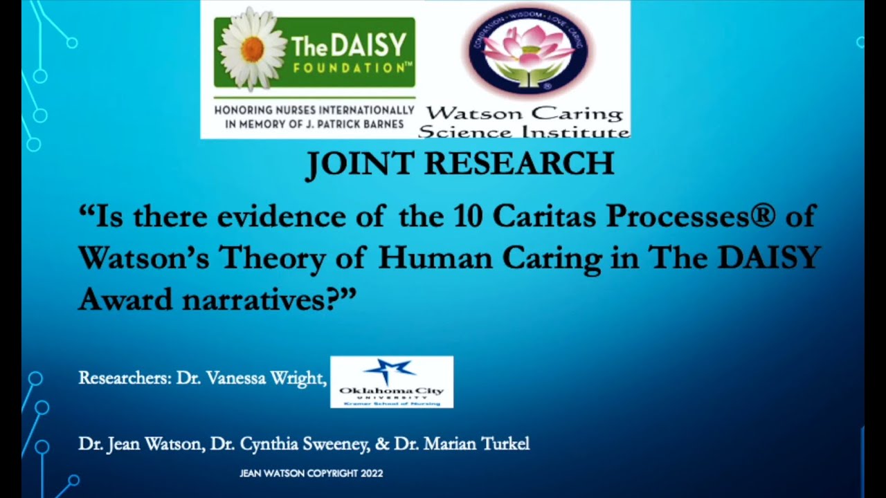 Dr. Jean Watson & Dr. Vanessa Wright Present Joint Research w/ DAISY Foundation | Watson Caring Sci