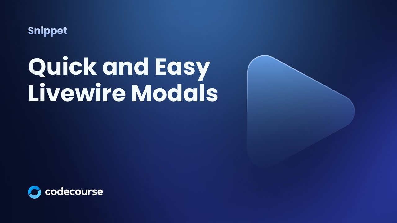 Quick and Easy Livewire Modals