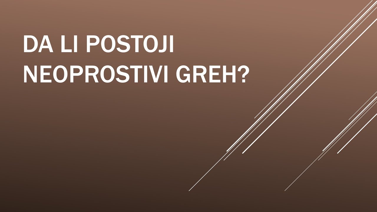 Laslo Čanji – 3 – Da li postoji neoprostivi greh?