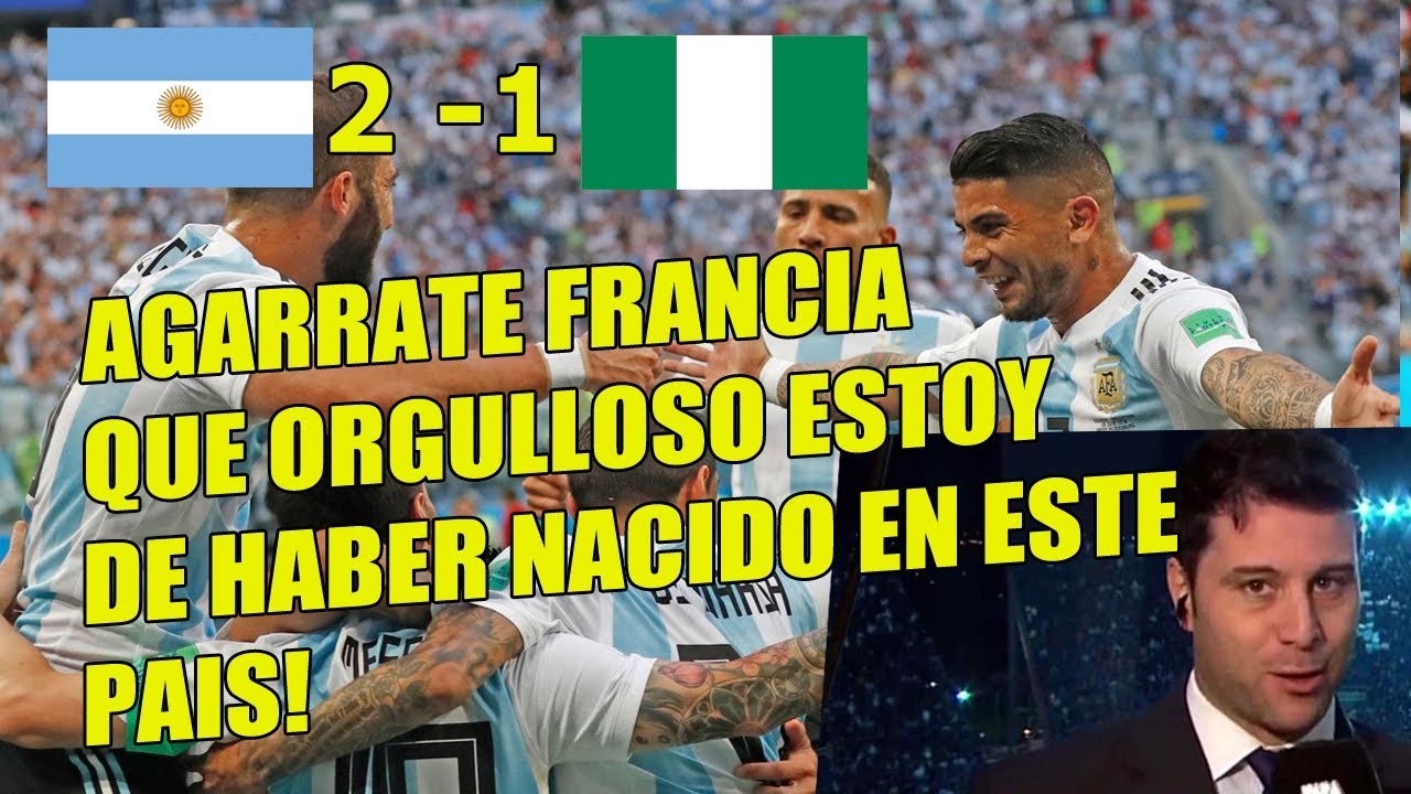 Últimos minutos emocioantes de relator Rodolfo de Paoli - Gol de Rojo - Argentina 2 - 1 Nigeria