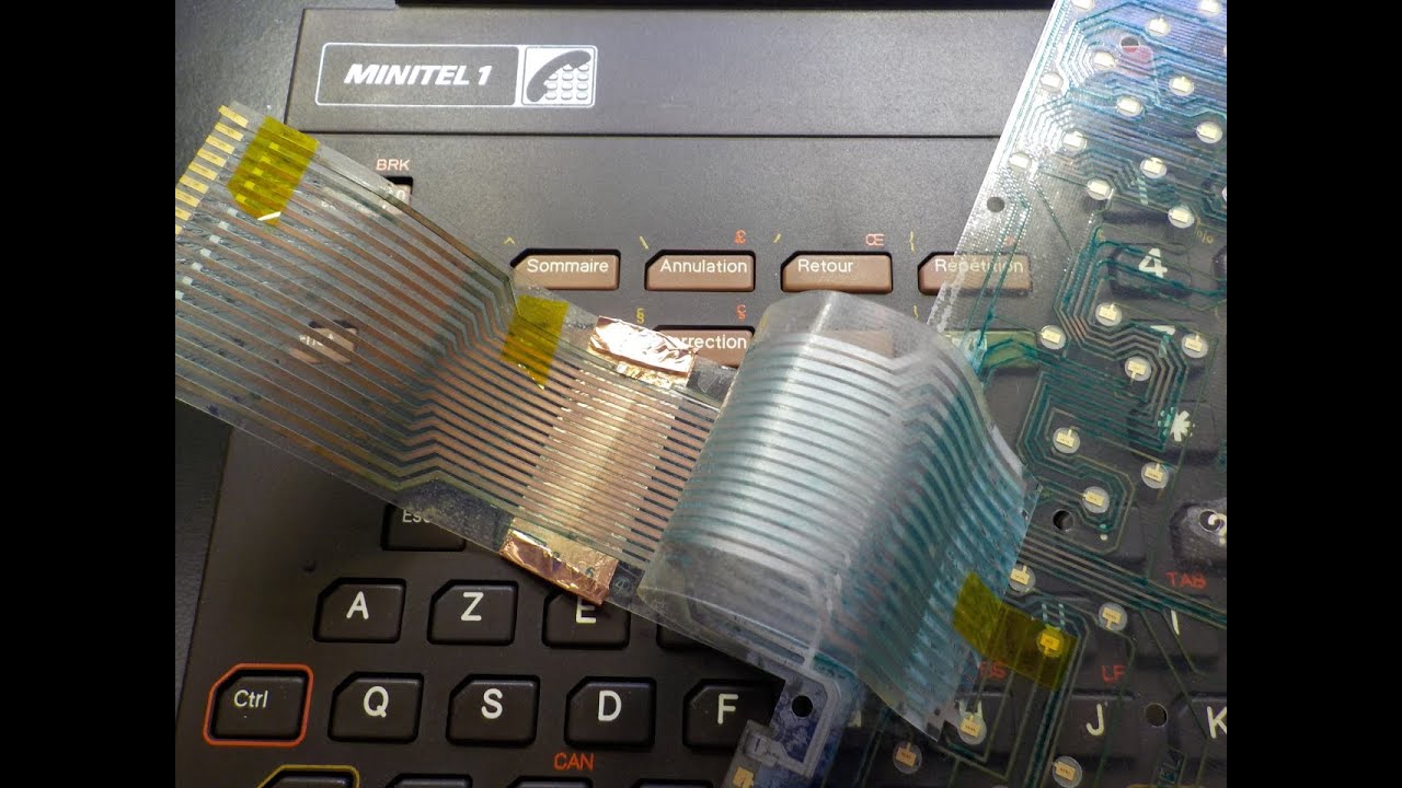Minitel 1B keyboard membrane repair