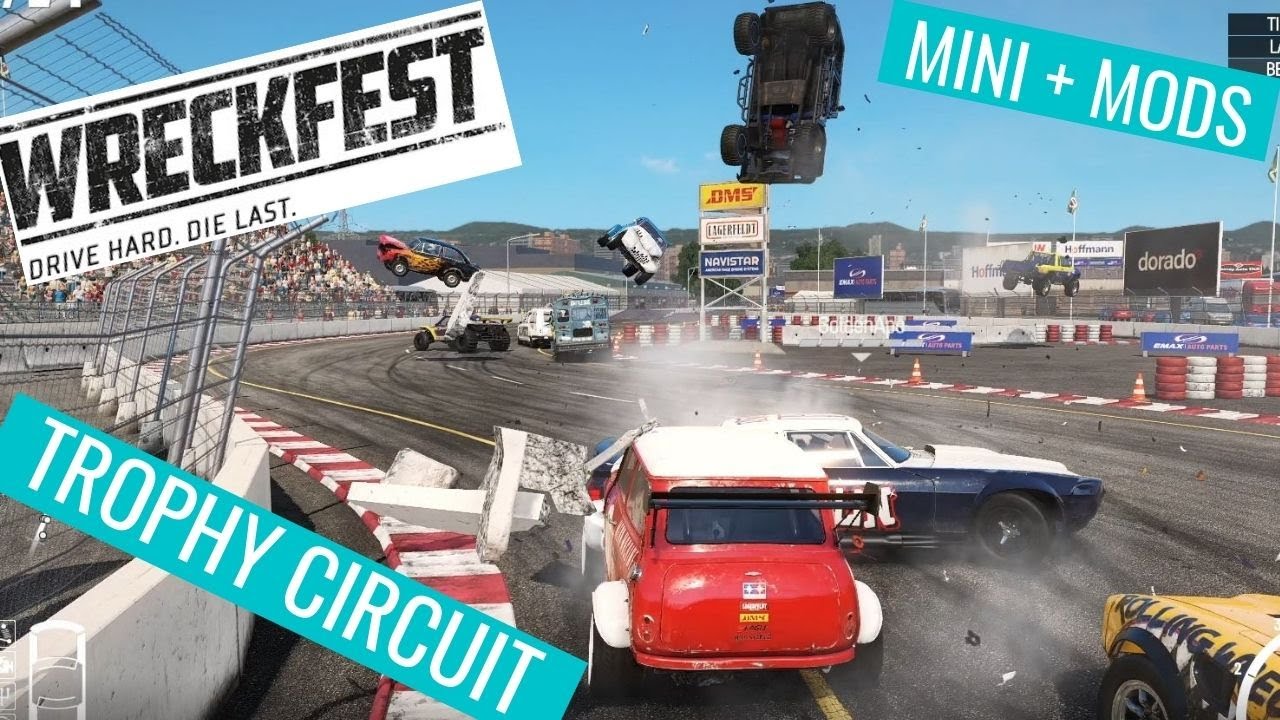 WRECKFEST CRASHES | WRECKFEST GAMPLAY | BANGER RACING | PINBALL MOD | MOON GRAVITY |TROPHY CIRCUIT