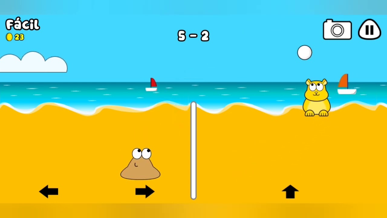 Jugando voleibol con POU. #fyp #pou #volleyball