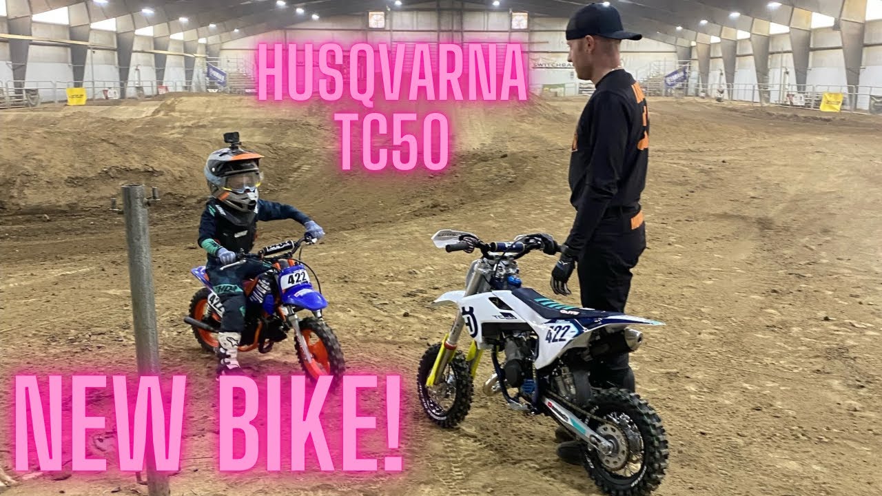Kid gets new dirtbike! Husqvarna TC50