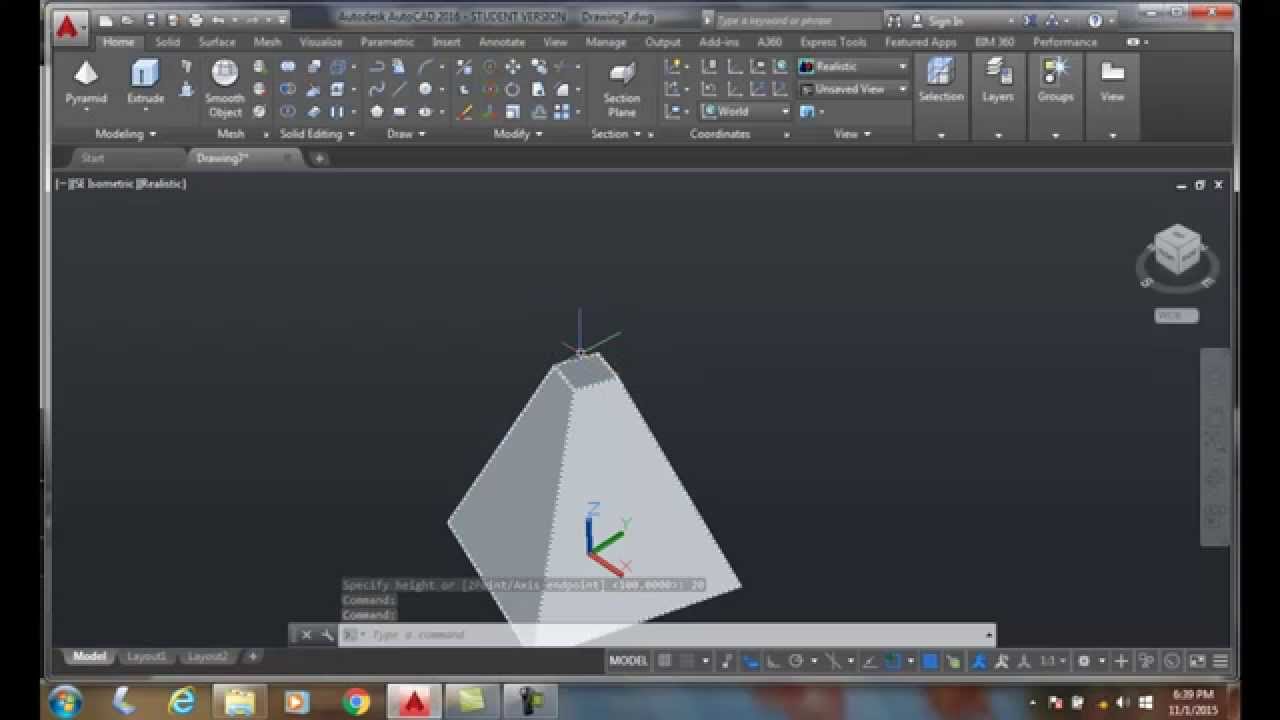 3D Modeling 02-07   Pyramid Primitive