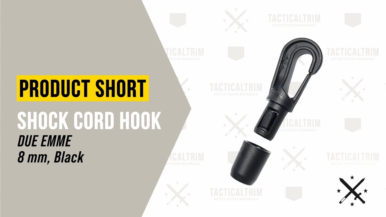SHOCK CORD HOOK - DUE EMME - 8 mm - black - Product Demo - TACTICALTRIM #shockcord #dueemme