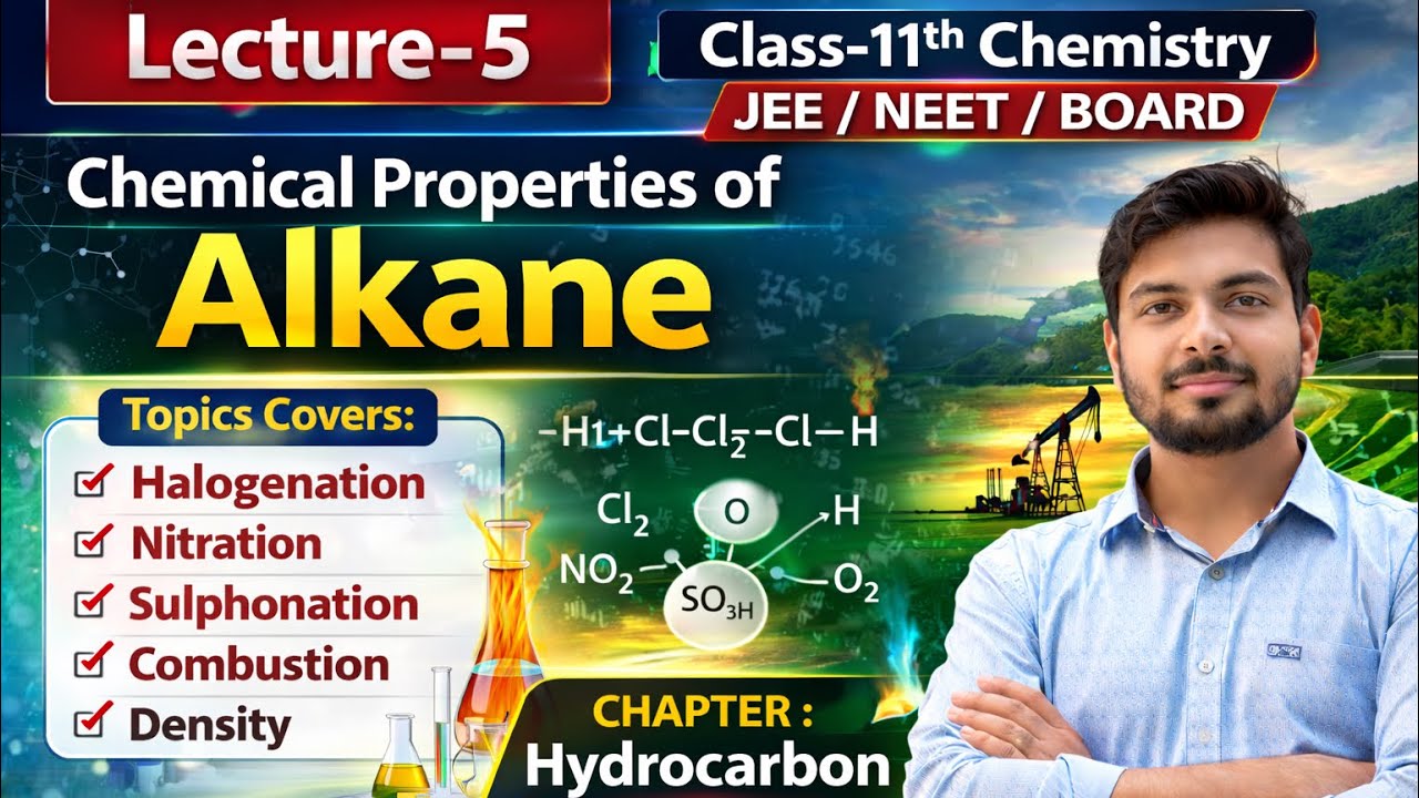 Lect-5||chemical properties||Halogenation||alkane||hydrocarbon