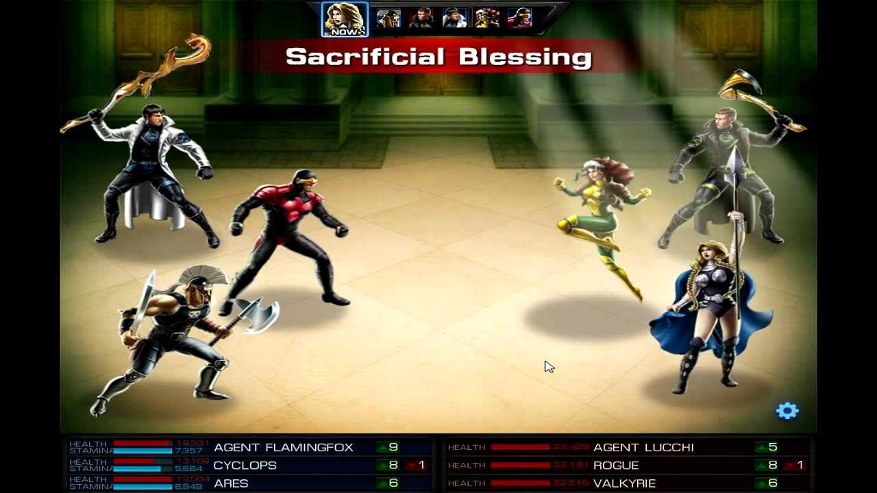 Marvel: Avengers Alliance PVP - Cyclops/Ares Vs. Rogue/Valkyrie