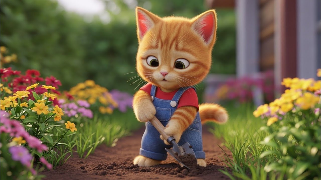Tiny Gardener Kitten Steals Hearts While Planting Dreams 🌸🐾