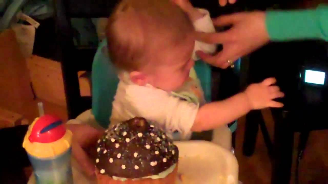 Aaron Scared of Birthday Cake