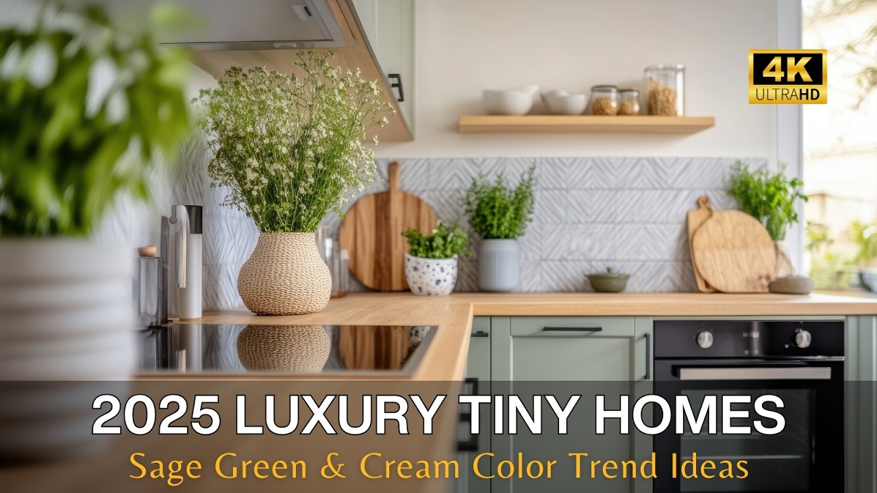 2025 Luxury Tiny Homes: Sage Green & Cream Color Trends for Calm and Modern Interiors