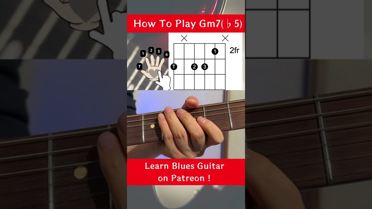 How to play Gm7(♭ 5) on guitar #shorts #guitarchords #guitarlessonsforbeginners