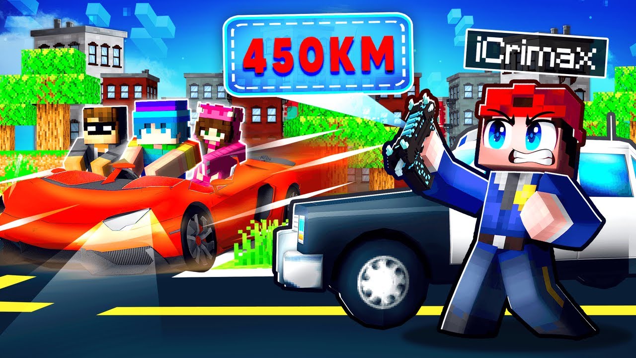 24 STUNDEN als AUTOBAHN POLIZEI arbeiten in MINECRAFT!