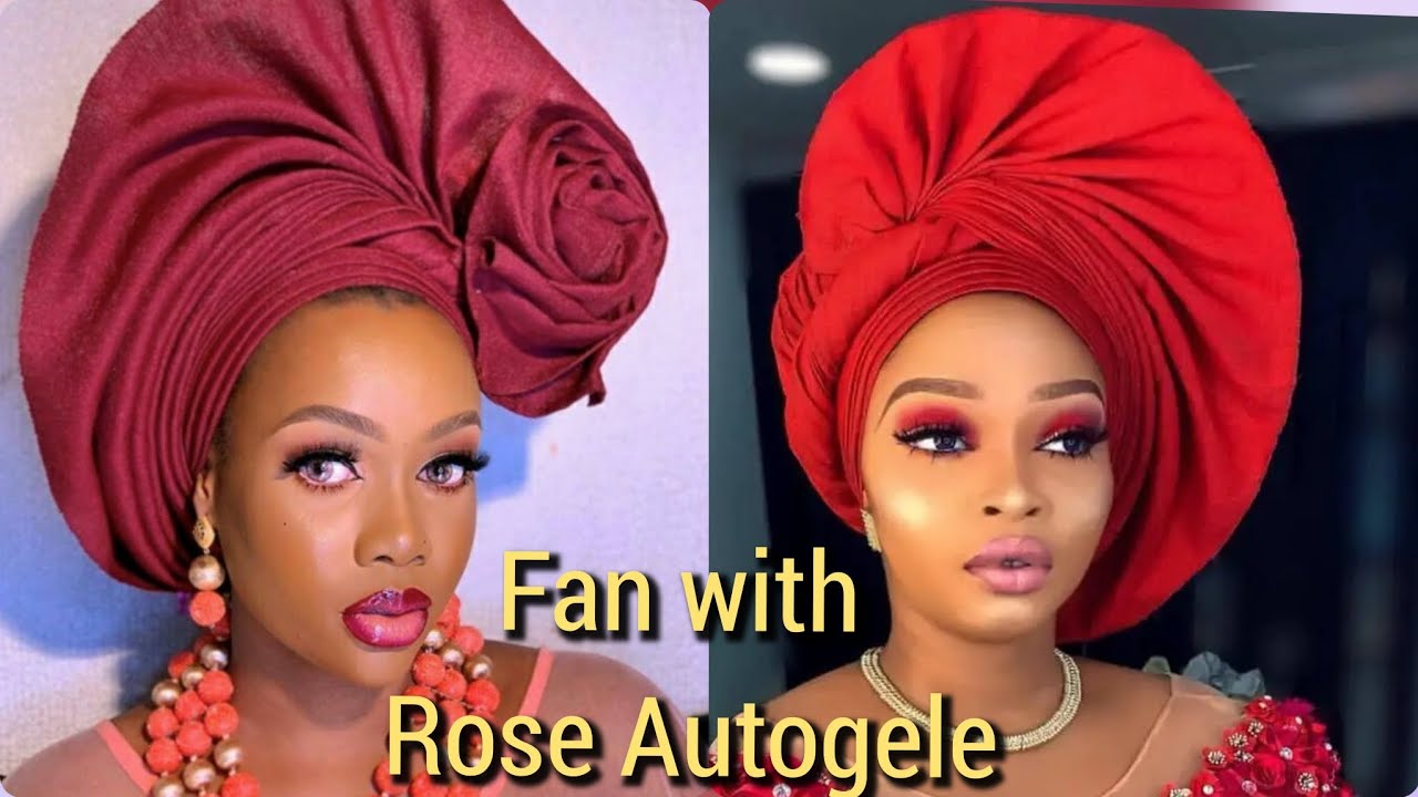 Fan Autogele with Rose design .