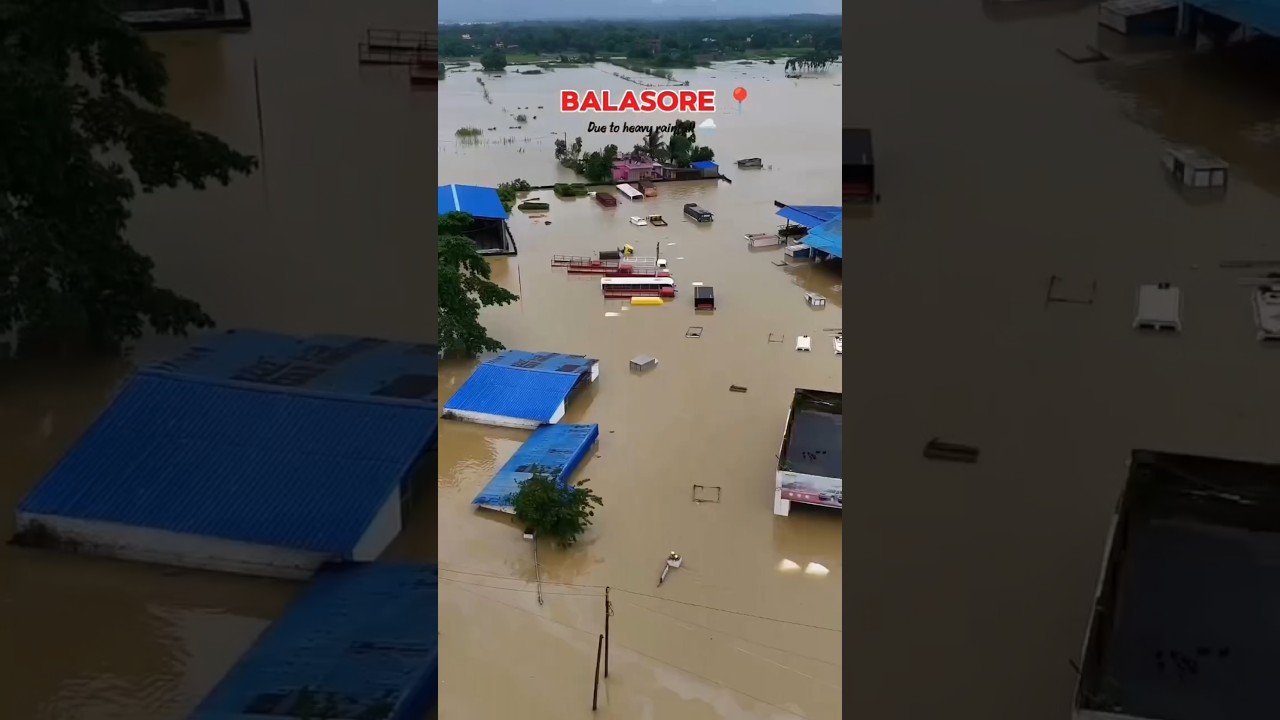 Balasore Flooded After Heavy Rain 😱😱😲😲#balasore #rain #sad