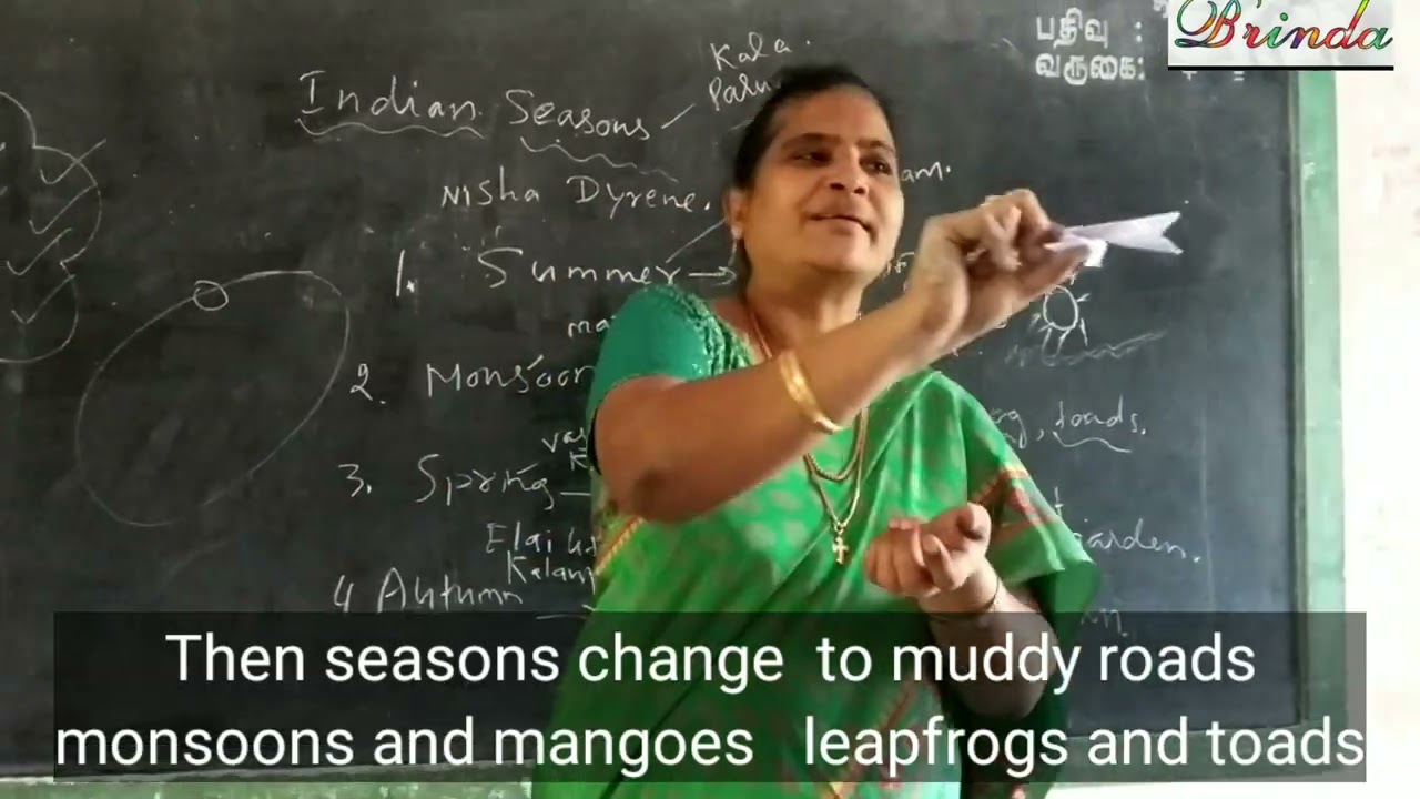 Indian seasons classroom explanation class 6 term 3 unit 1 poem @brinda