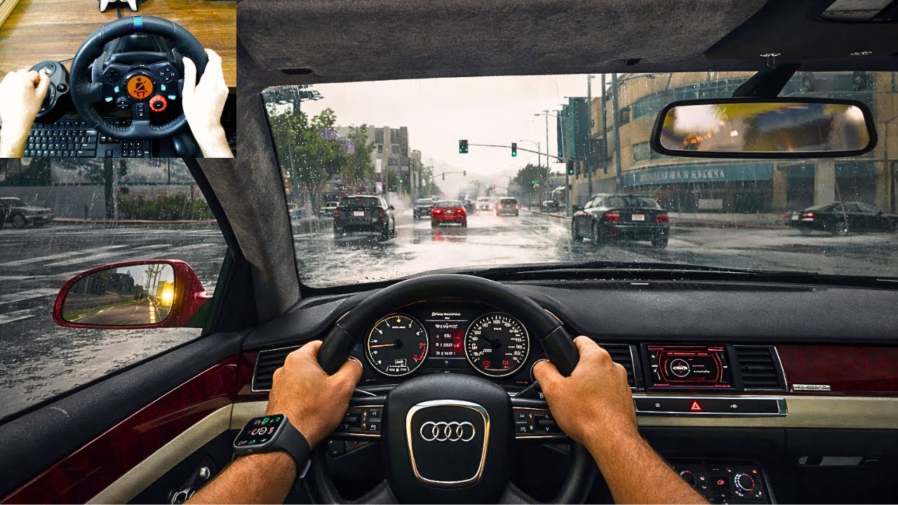 GTA 5 - Realistic Taxi Job | Audi A8 | POV Drive | Logitech G29 Steering Wheel Gameplay