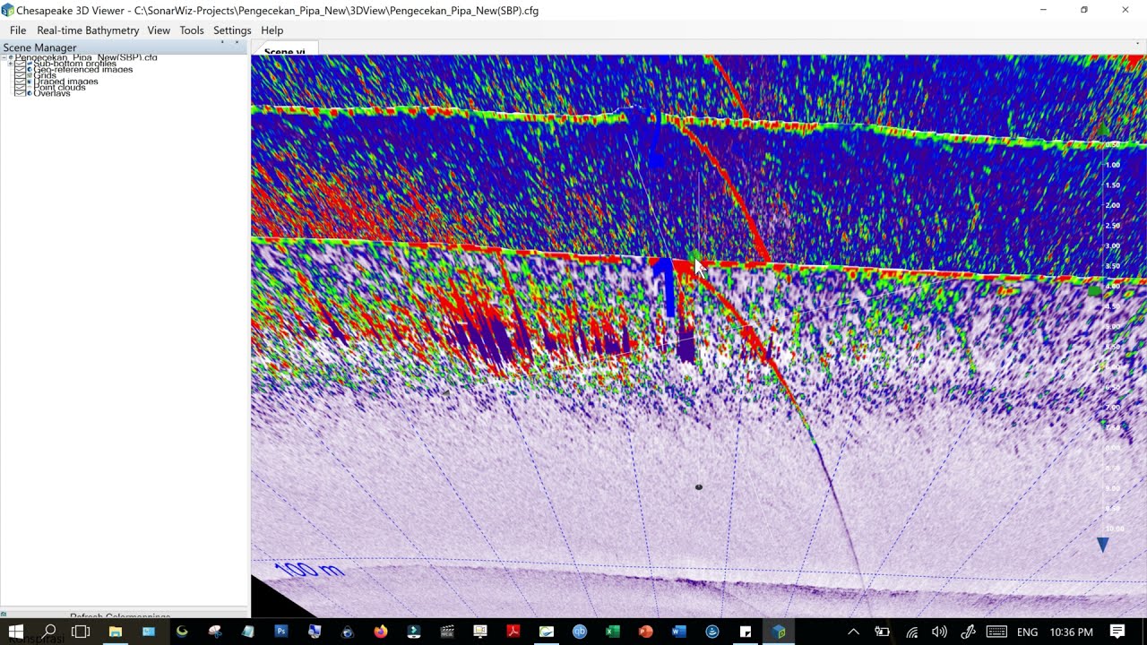Underwater Pipe inspection (Sub-Bottom Profile) - SONARWIZ