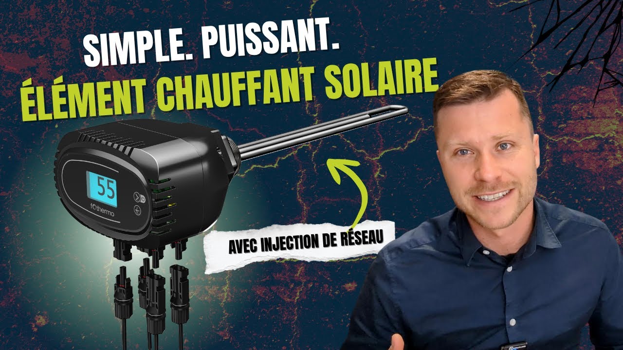 Thermoplongeur photovoltaïque 1000 W de Fothermo – Eau chaude - Simple. Économique. Puissant.