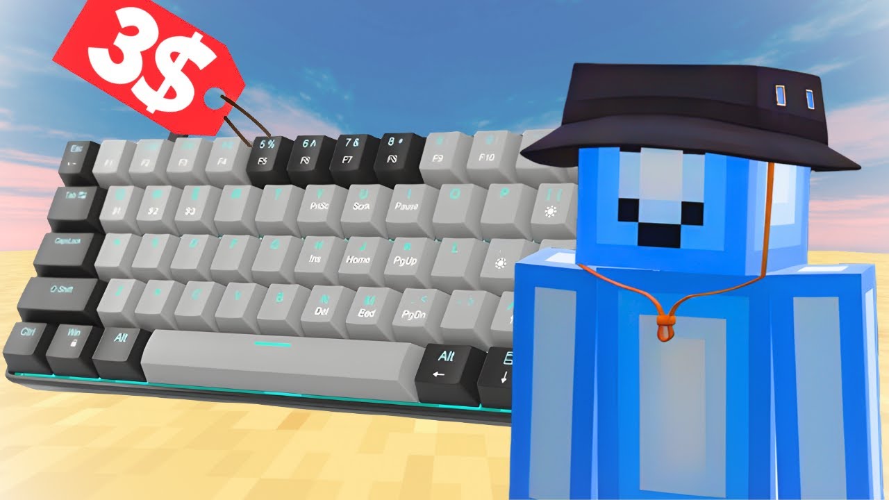 I Played Bedwars On A 3$ TEMU Keyboard