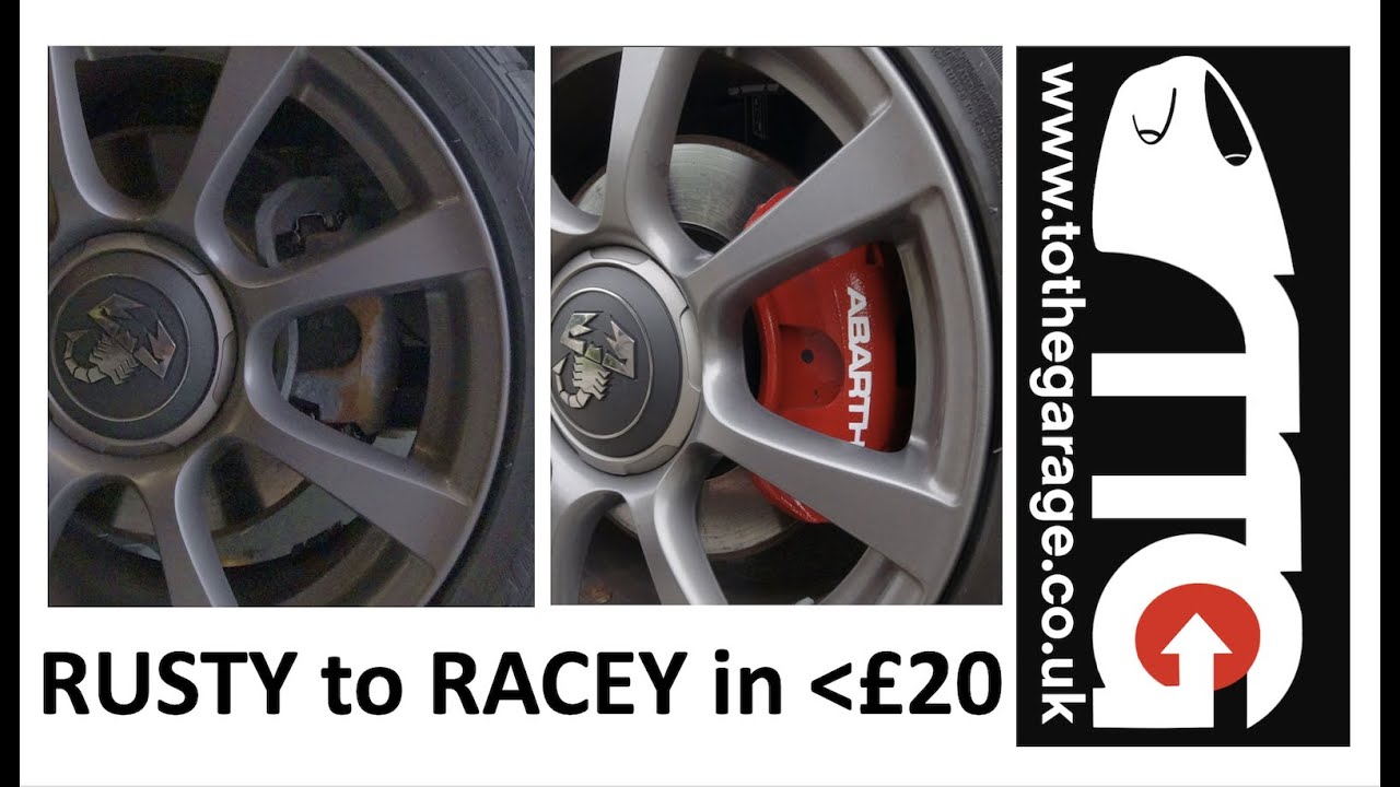 Cosmetically upgrade your brake callipers for less than £20.Ona any car Demo on FIAT Abarth 595.
