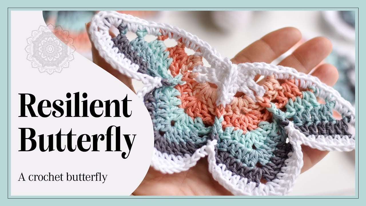 ВЯЗАНИЕ КРЮЧКОМ: Урок по вязанию бабочки Resilient Butterfly | Петельный стежок