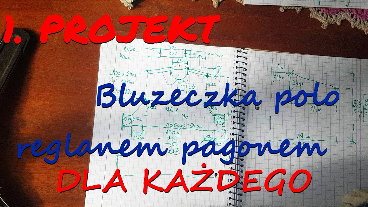 Letnia bluzeczka reglanem pagonem. Cz 1 - PROJEKT #polo