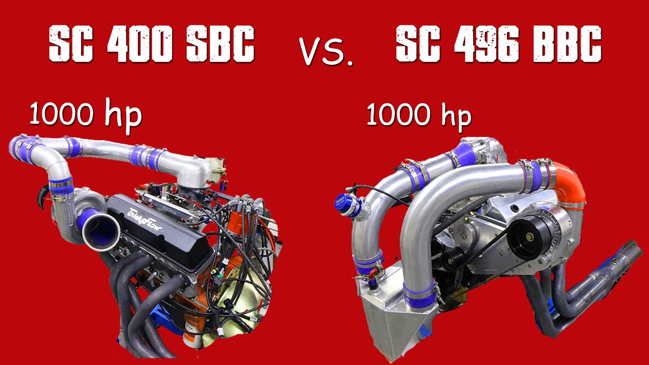 400 SBC VS 496 BBC-1000-HP SUPERCHARGED BOOST BATTLE