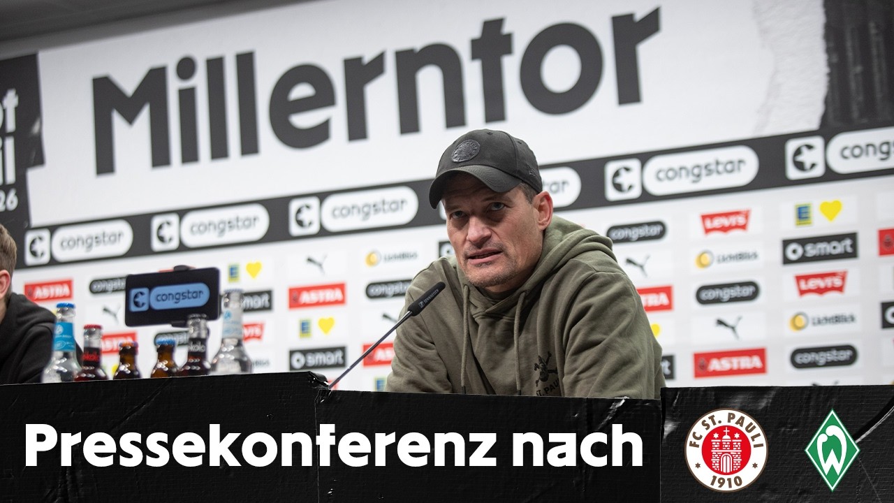 Die Pressekonferenz nach dem Spiel gegen den SV Werder Bremen