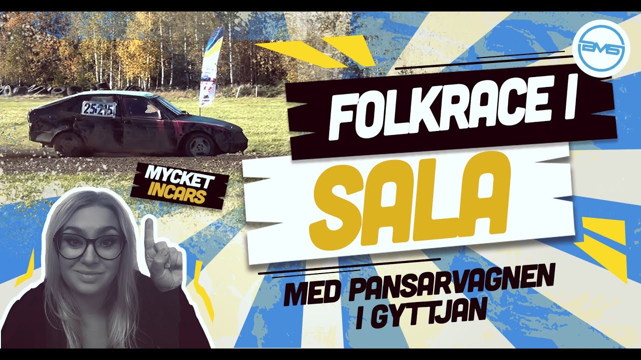 Folkrace i Sala. Vi kör pansarvagn i gyttjan! Mycket incar-filmer