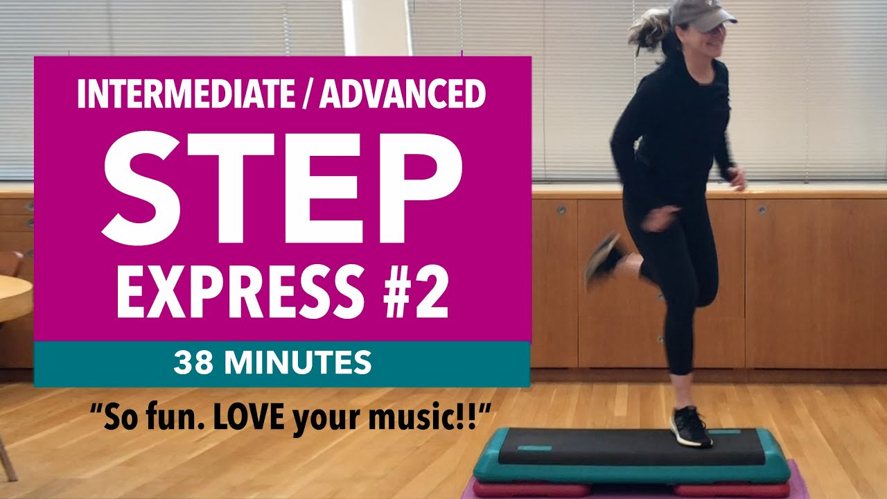 KAT'S STEP AEROBICS  - Intermediate / Advanced Home Workout (38 MIN)