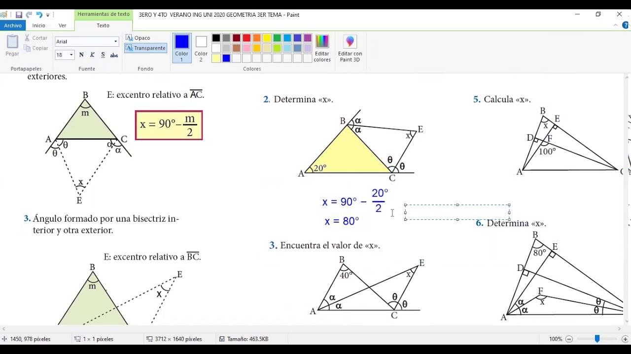 QUINTO DE SECUNDARIA LINEAS NOTABLES EN UN TRIANGULO