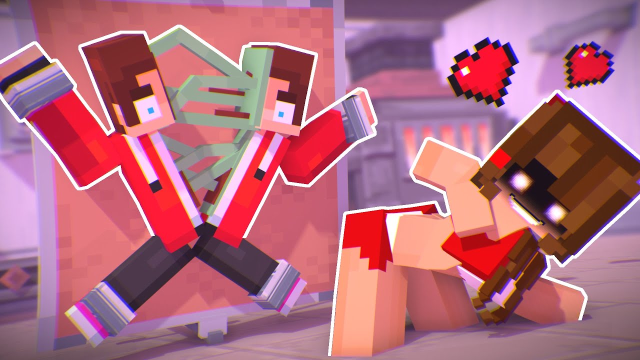 MAIZEN : JJ and CRAZY love JJ Sister STALKER - Love Story?! - Minecraft Animation JJ& Mikey