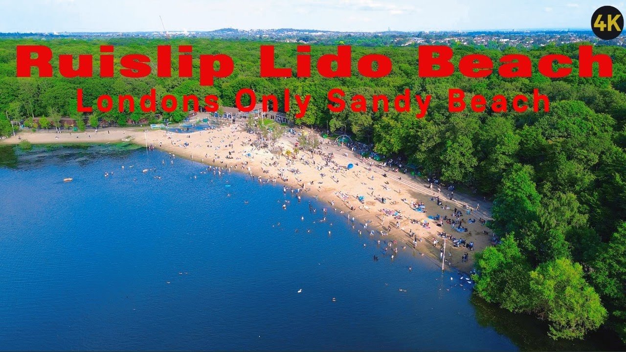 Ruislip Lido Beach - London's only sandy beach 4K