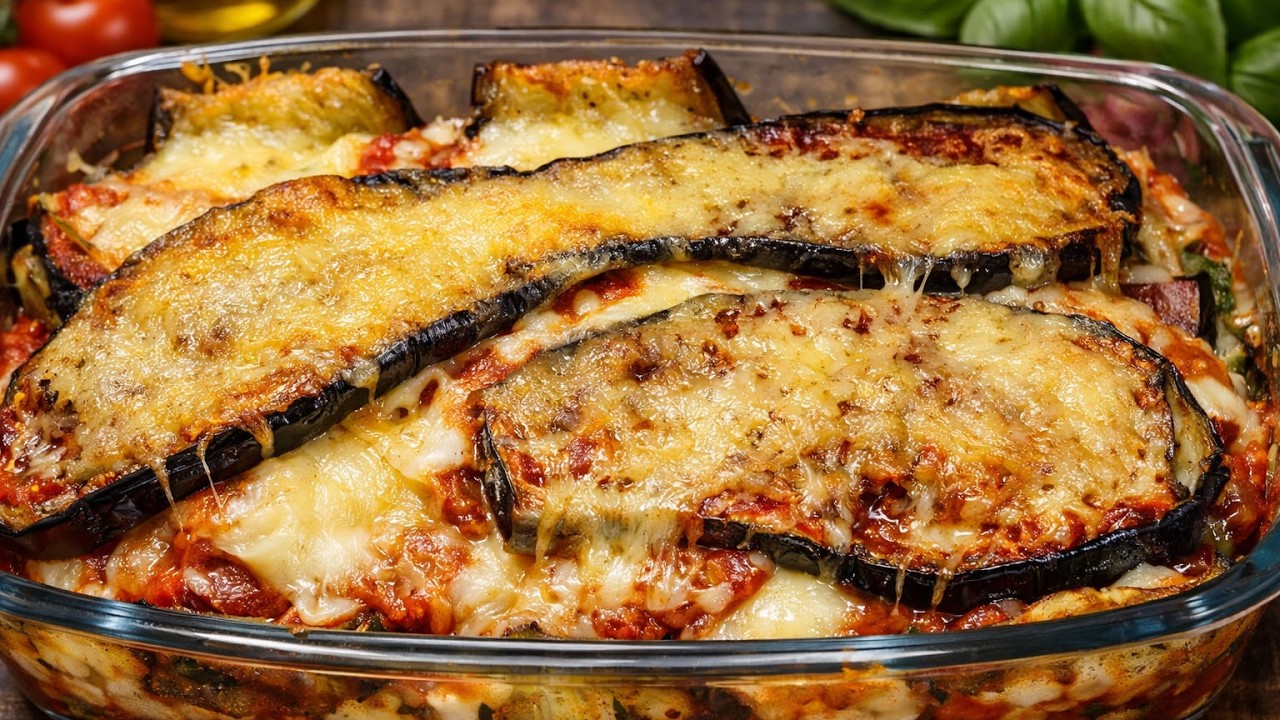 Besser als Lasagne! 😱 Auberginen Auflauf mit Mozzarella & Spinat