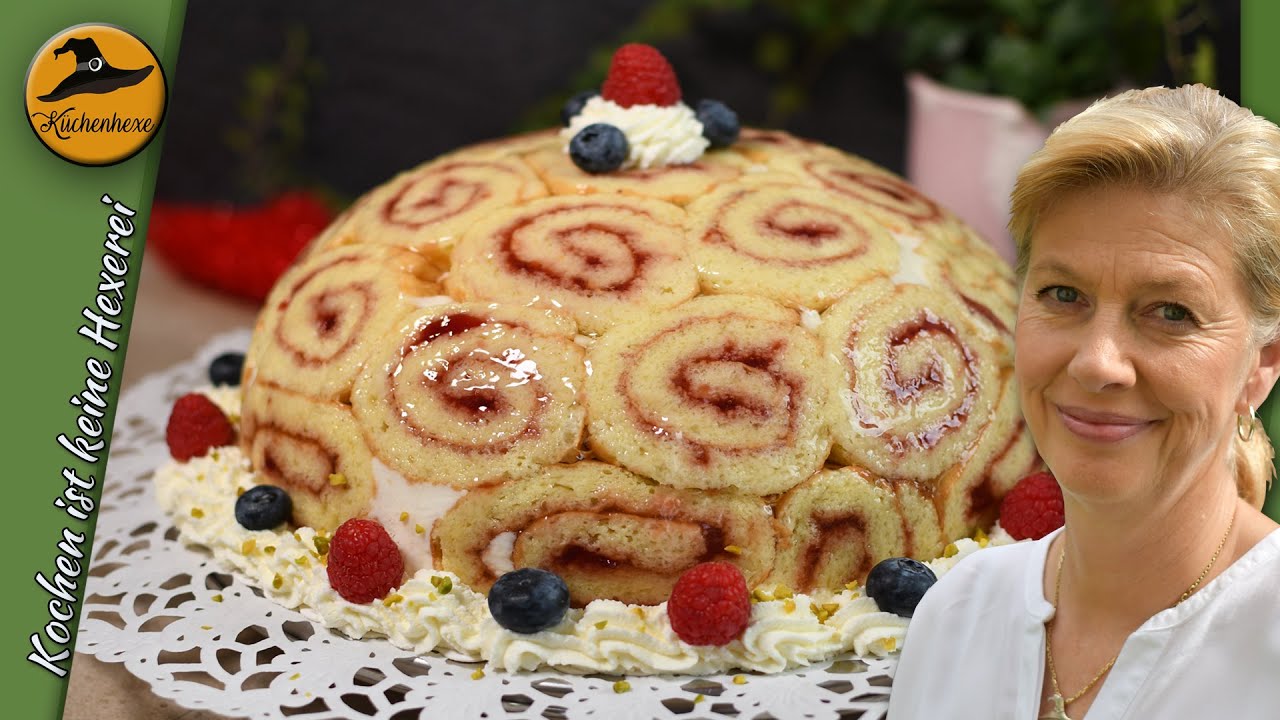(Muttertagstorte)  Charlotte mit Topfen Mousse und Beeren