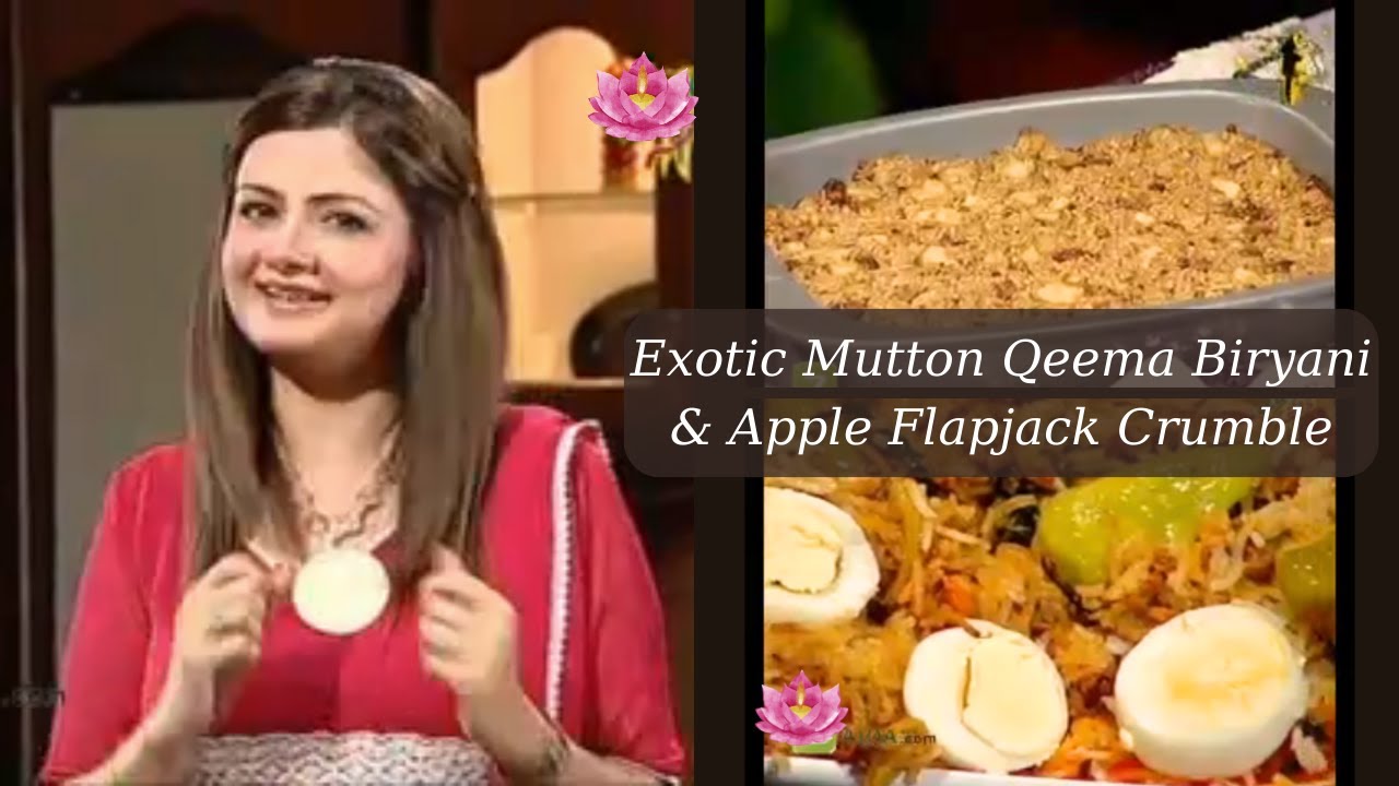 Exotic Mutton Qeema Biryani with Apple Flapjack Crumble by @farahjehanzeblegacy #biryani #apple