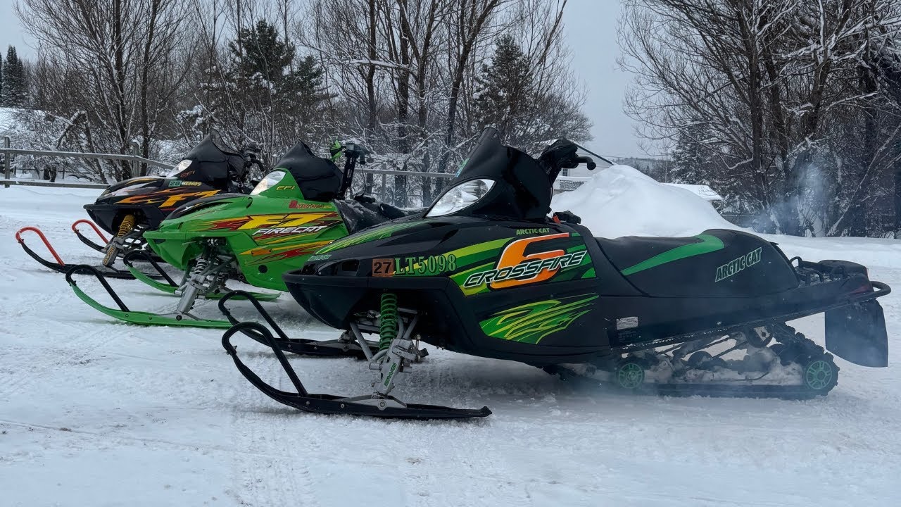 Snowmobiling the UP of Michigan (Scary Crash)