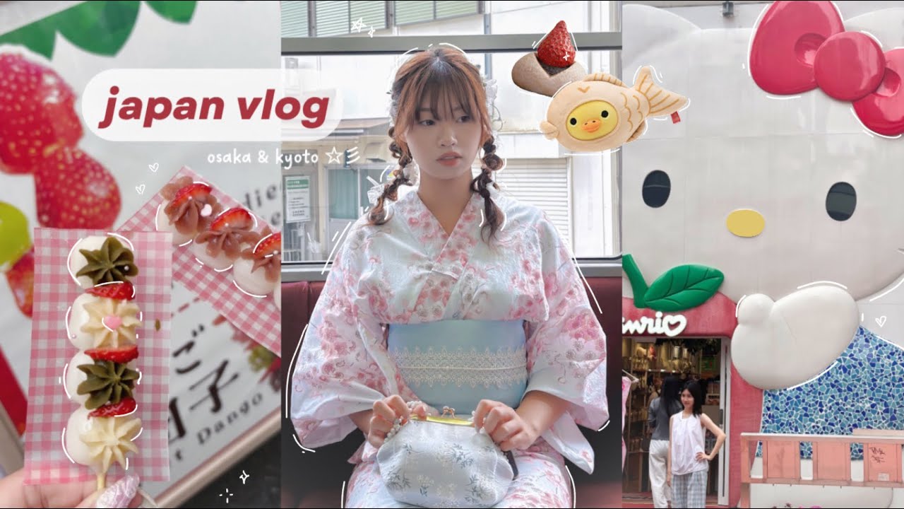 ЯПОНСКИЙ ВЛОГ🍥 Осака и Киото: дотонбори, кимоно, арасияма, фусими инари, что я ем и шопинг