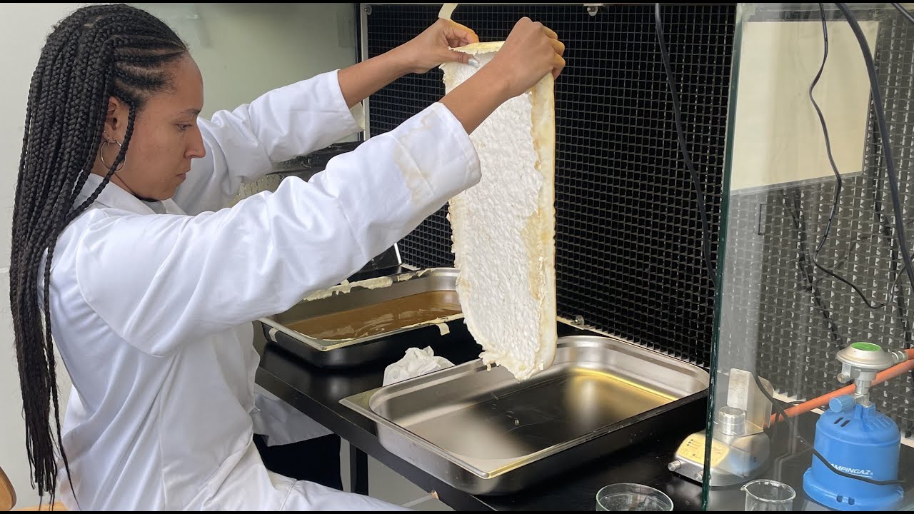 Fungal Skins: Macro - Mycelium skins jacket making process