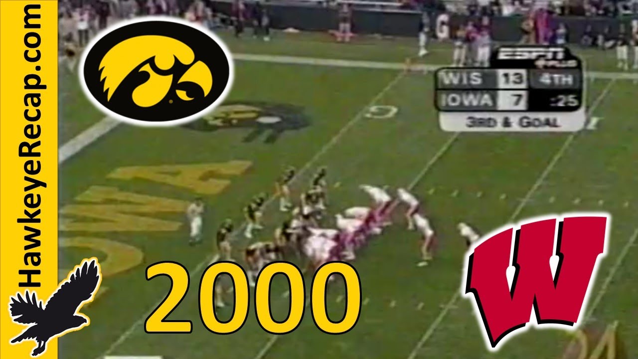 Iowa Hawkeyes vs Wisconsin Badgers - Big Ten College Football Rivalry - Kinnick Stadium 10/28/2000