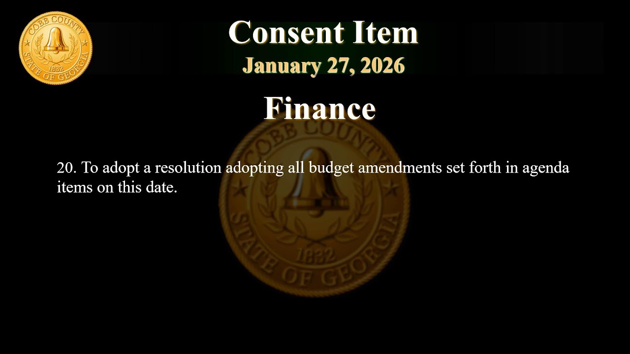 Cobb County Board of Commissioners Meeting - 01/27/26