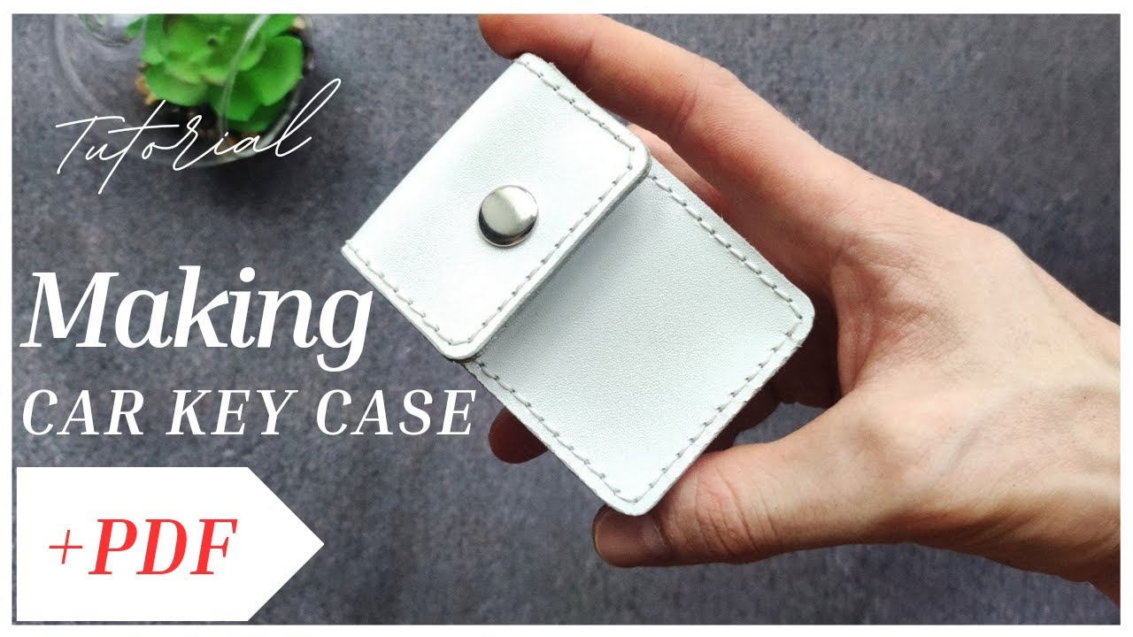Making leather car key case | diy case #key_case #pattern