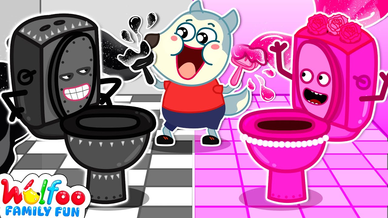 Black vs Pink Battle! 🚽 Wolfoo's BIG Potty Training Secrets Revealed! | Family Kids Cartoon