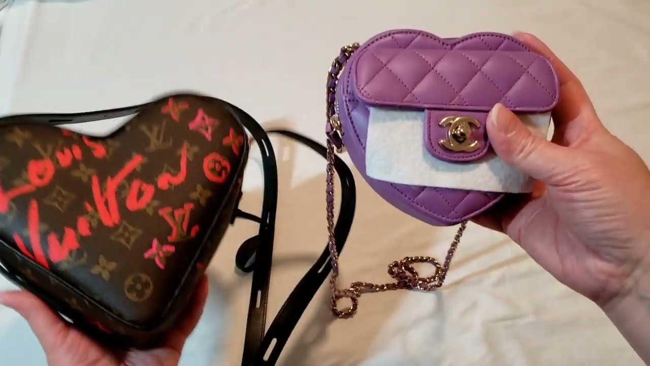 Heart Bags COMPARISONS Chanel VS Louis Vuitton Limited Edition LV Coeur Fall in Love #luxurypl38