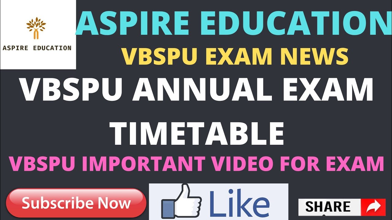 vbspu annual exam date 2022/ vbspu exam news