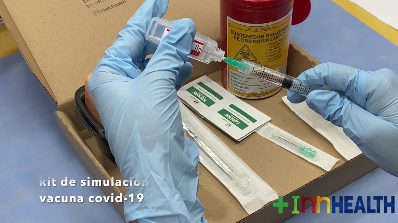 Como se aplica la vacuna COVID 19 - Simulación de aplicación de vacuna COVID-19 kit simulado