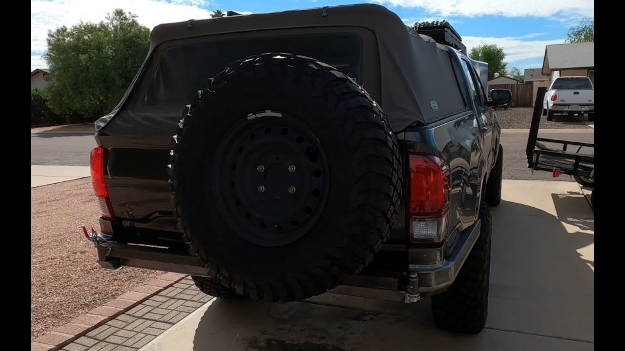 DIY High Clearance Bumper Pt2 Spare Tire Swing Out Build On The Tacoma!